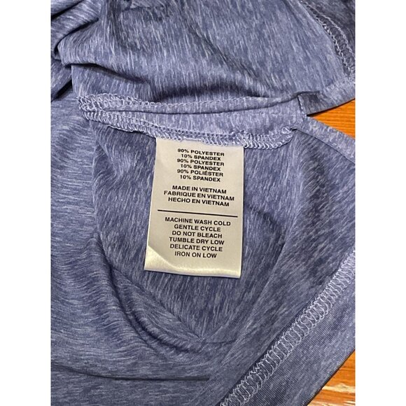 London Fog Men's Poly Textured Space Dye Polo Large Strong Blue NWT - Picture 4 of 7